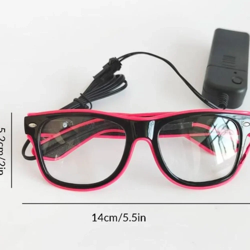 Hot Pink Neon LED Club Glasses